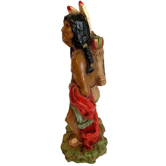 Native American Indian Warrior Statue 14" Figure Universal Statuary 1976 - Picture 6 of 16